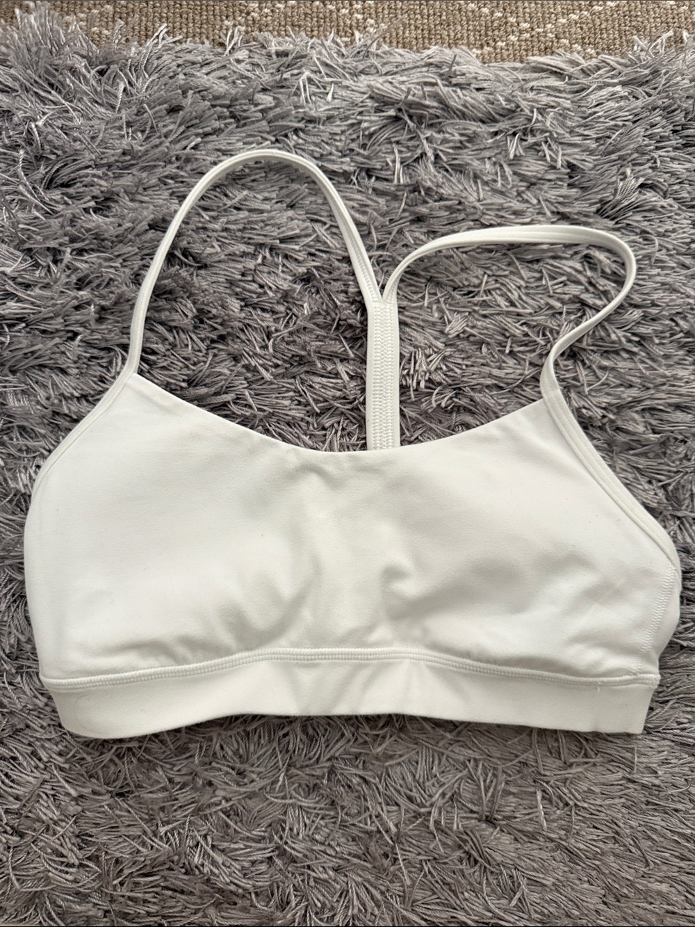 lululemon athletica White Strappy Sports Bralette. Size 6